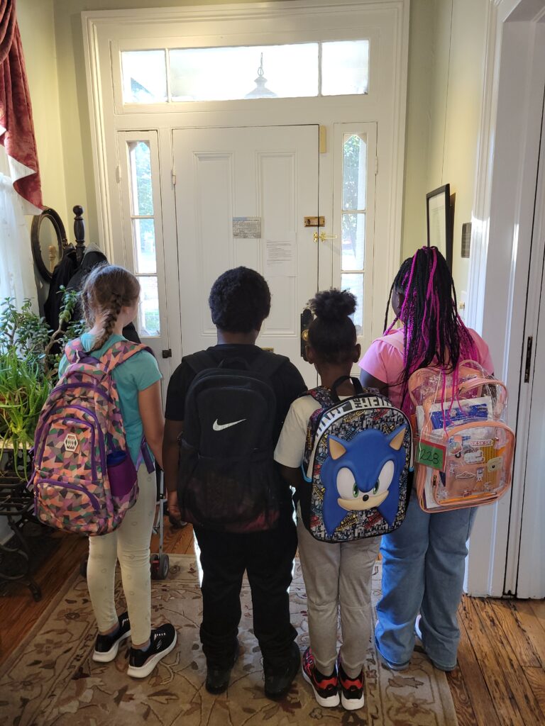 kids heading out to school