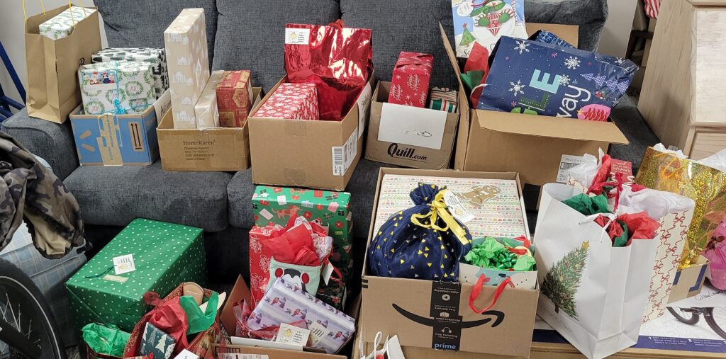 Donated Christmas gifts 2025