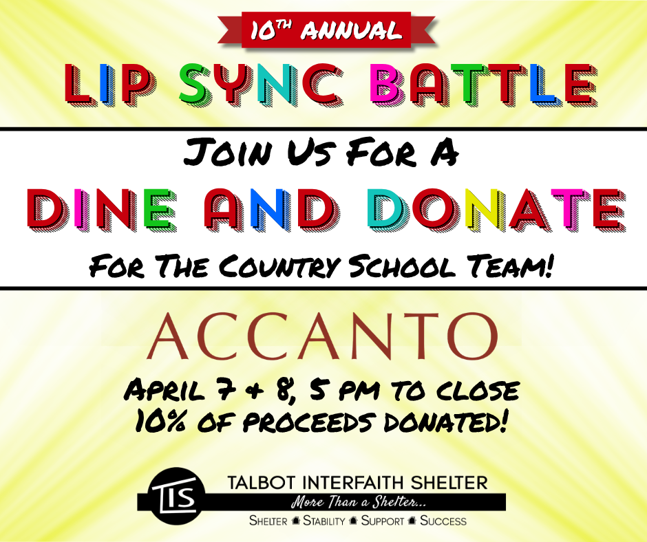 Accanto dine and donate graphic