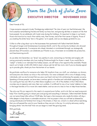 Julie November letter