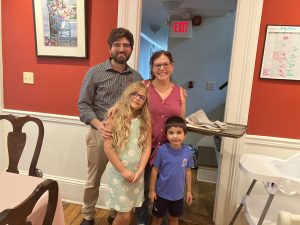 baked ham, black beans and rice from the Iglesias-Figueras family